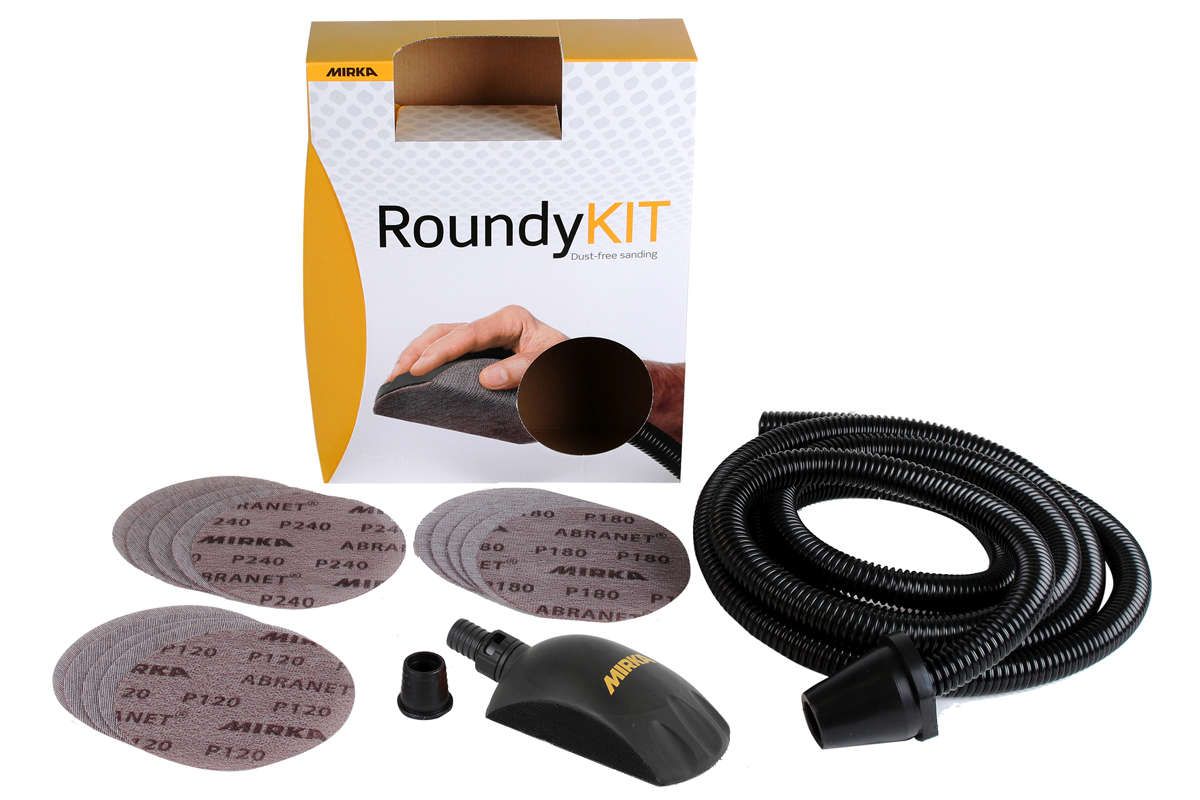 Mirka RoundyKit m. Absaugschlauch u. Abranet