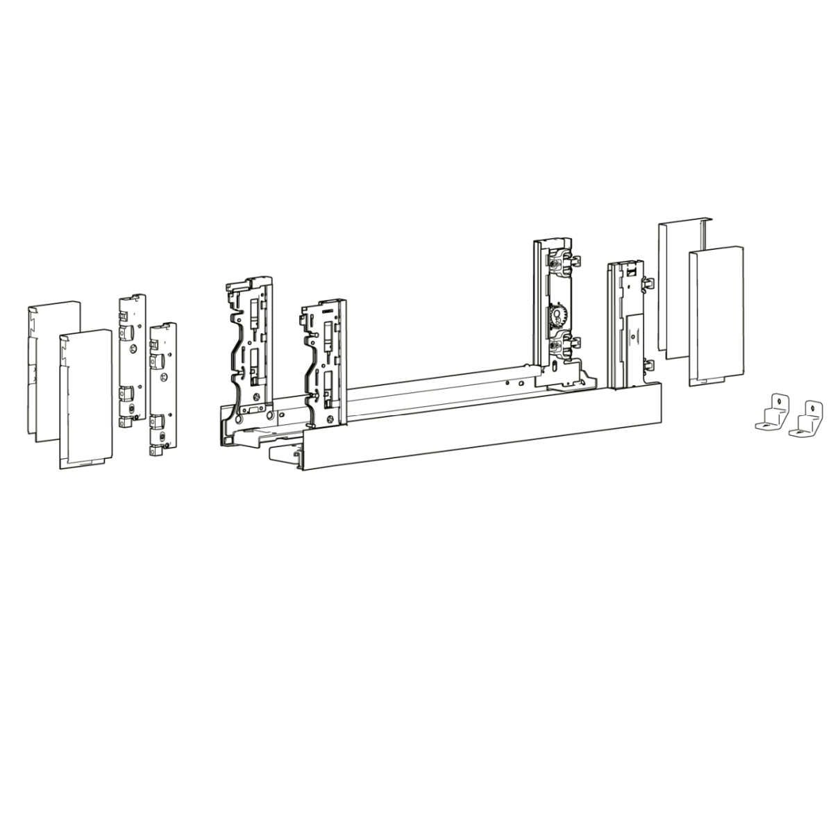 Inlayzarge Set li/re silber 400 187