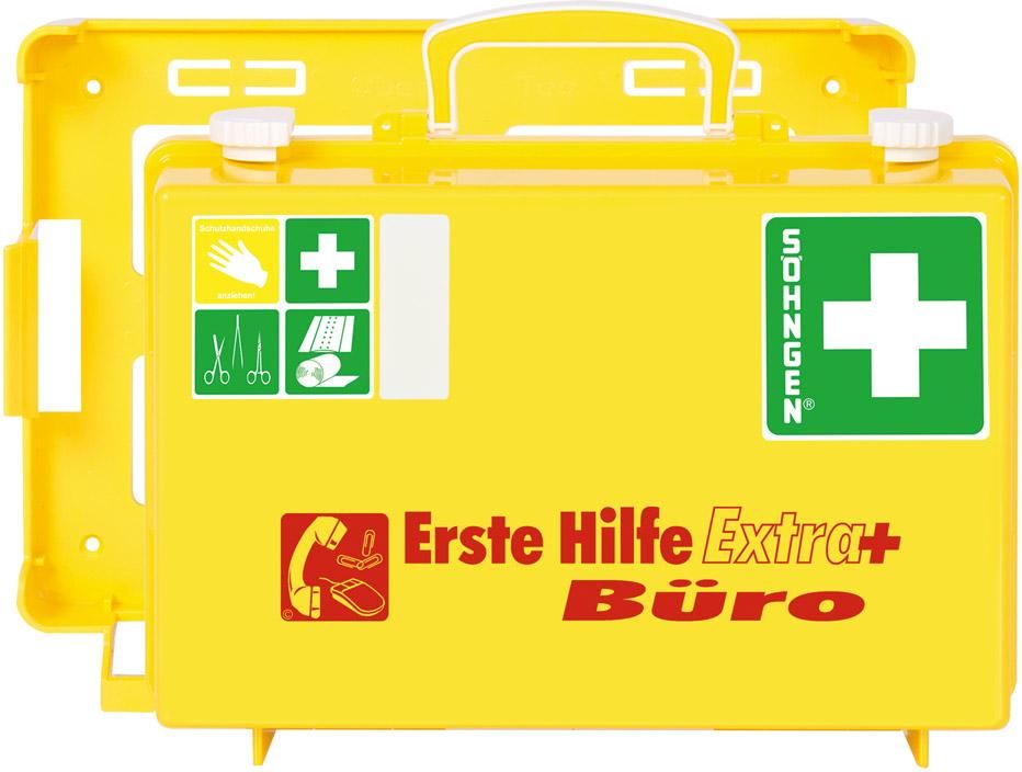 Erste-Hilfe-Koffer Extra Büro, DIN 13157, gelb