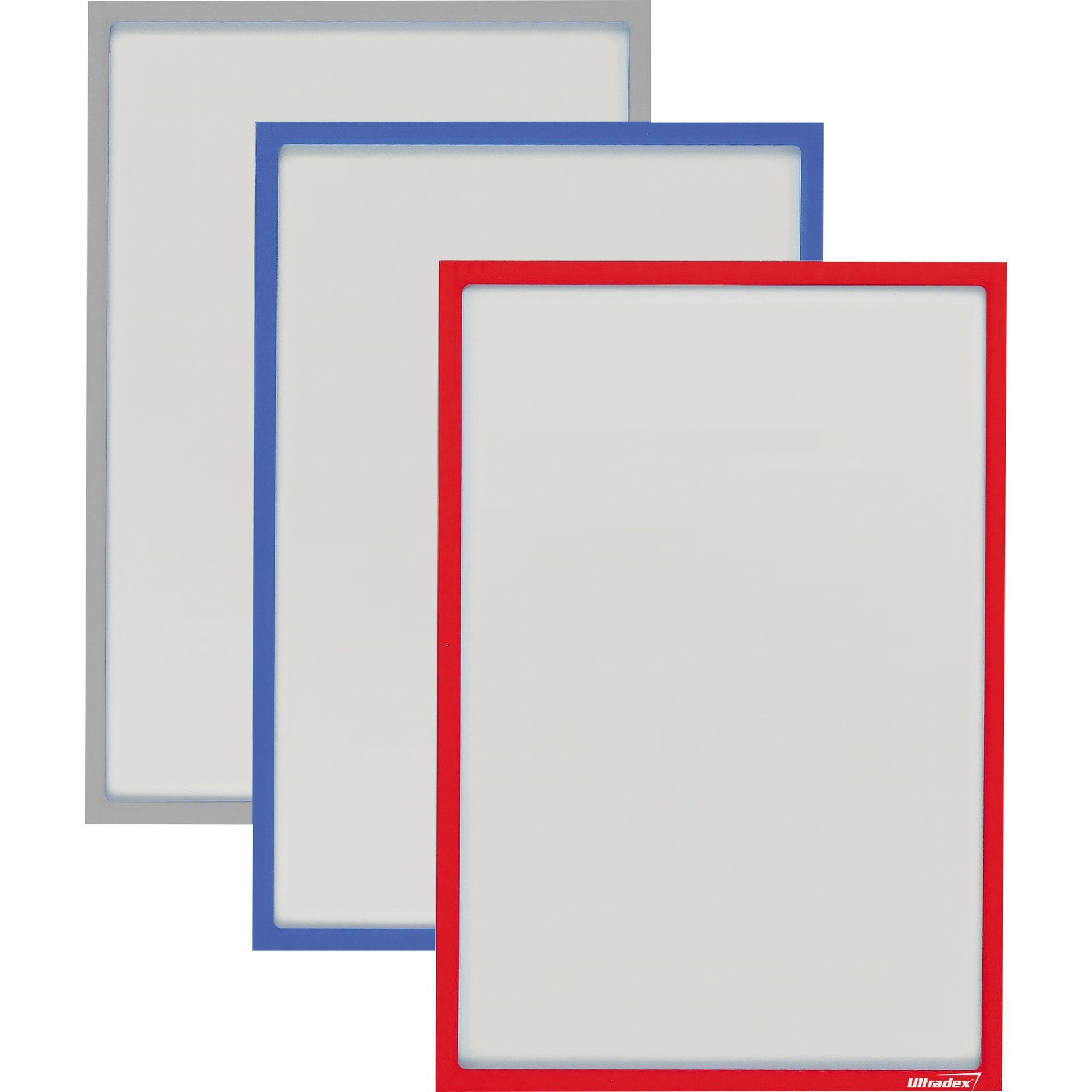 Infotasche DIN A4 magnetisch grau 5 St./Pack
