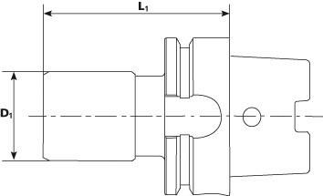 Gewindeschnellwechsel- Futter für Synchro HSK-A63 M3-8 FORMAT