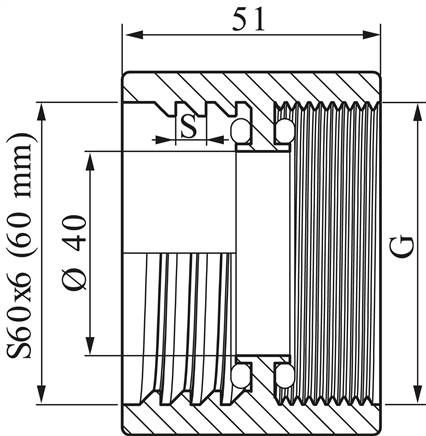 Adapter für IBC-Container, S 60x6 - G 2"