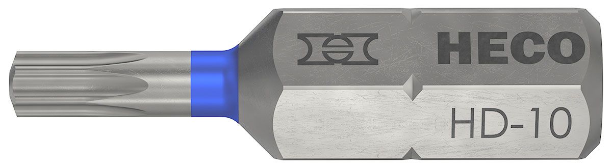Bits, HECO-Drive, HD-10, Farbring: blau, im Blister à 10 Stück