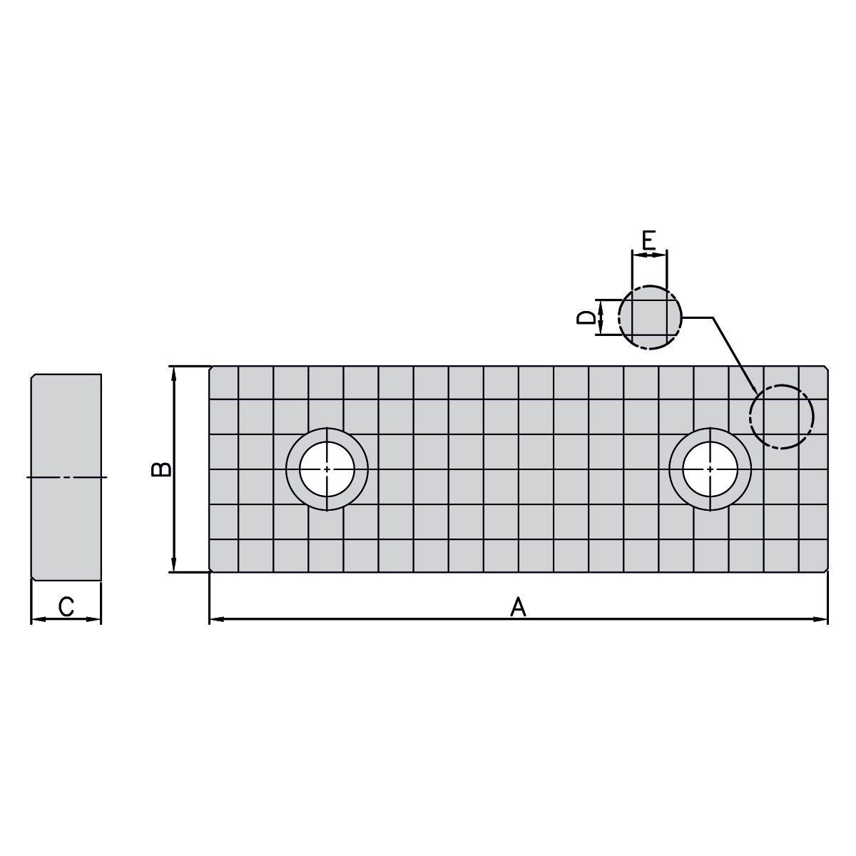 Geriffelte Backen (2 Paar) für ALD-60
