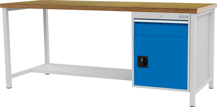 B+H Kastenwerkbank R18-24B2000xT750xH859mm 1x Schublade 1x Flügeltür 1xStahlfachboden