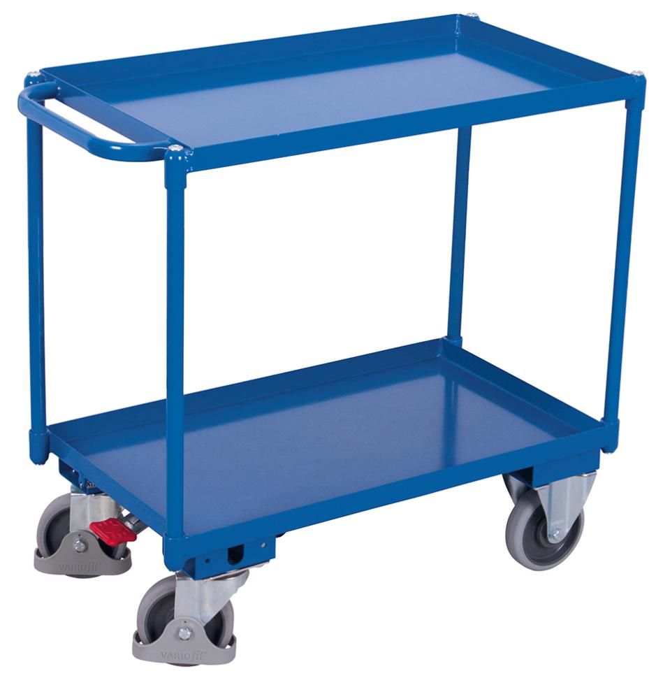 Tischwagen 400 kg 845x495 mm 2 Stahlwannen VarioFit