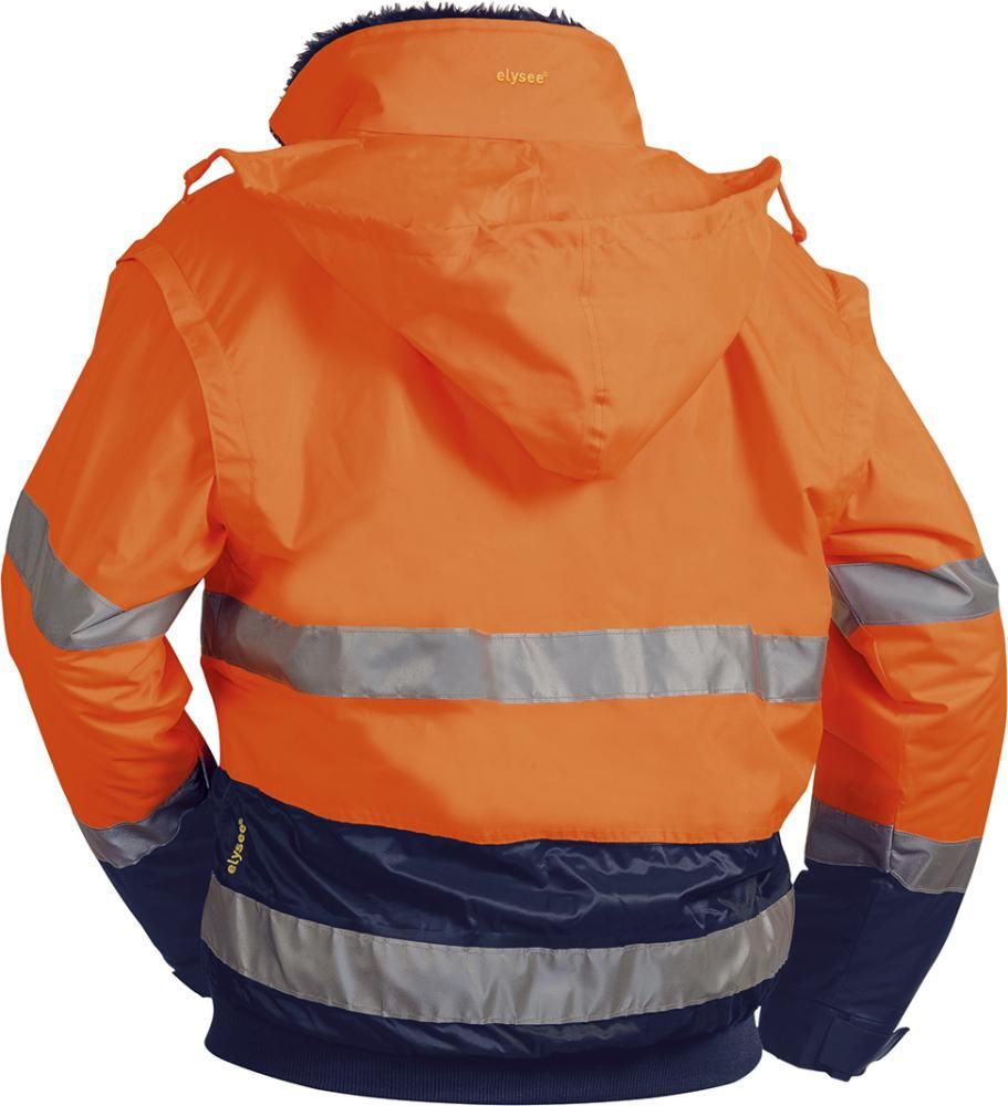 Warnjacke Volker, Gr. S, orange/marine