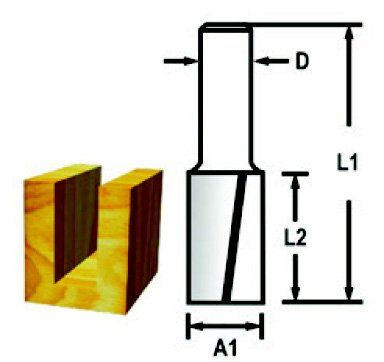 Makita Nutfräser zweischneidig 8mm