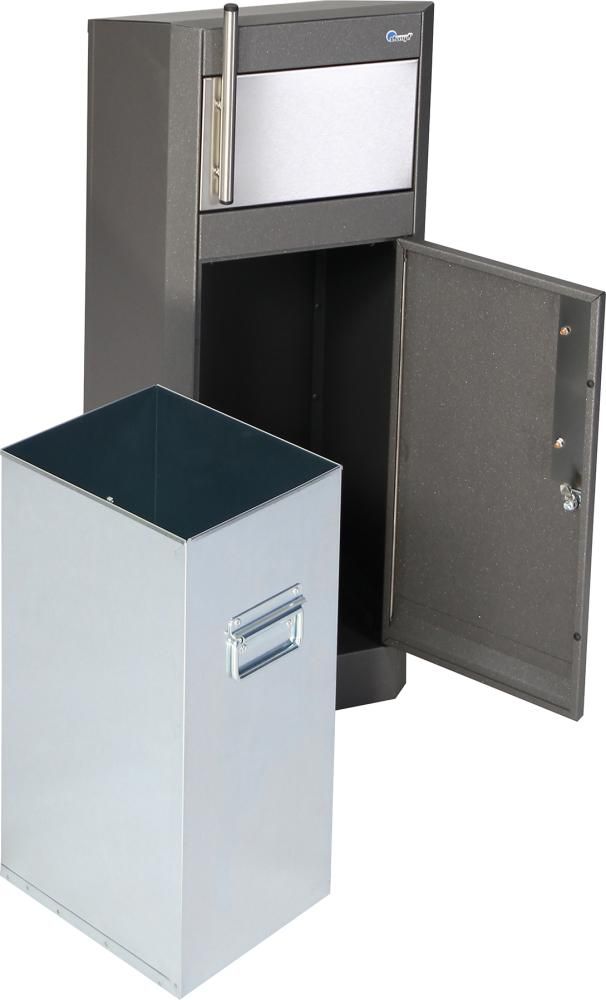 Abfallbehälter Binox- Hybrid-25l f. Gebäude 315x336x835mm