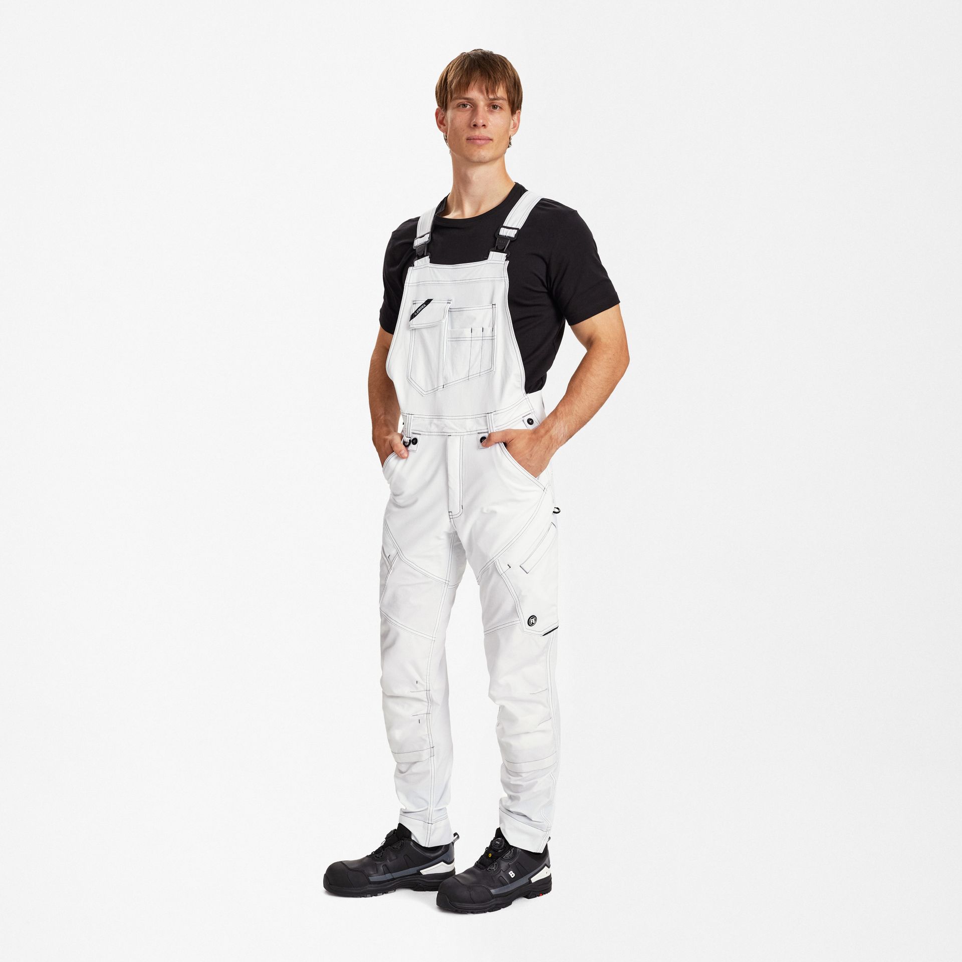 X-treme Latzhose mit 4-Wege-Stretch Weiss, Gr. 42