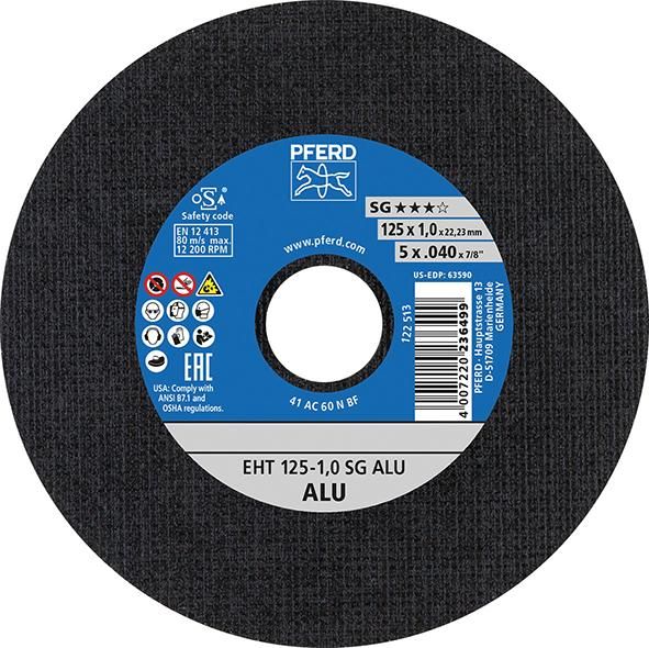 Trennscheibe gerade für Aluminium A30NSG 125x1mm PFERD