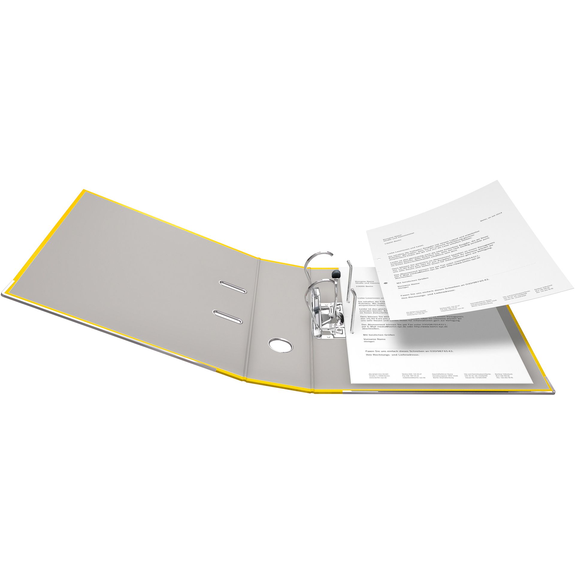 Ordner Recycolor DIN A4 80mm Papier gelb