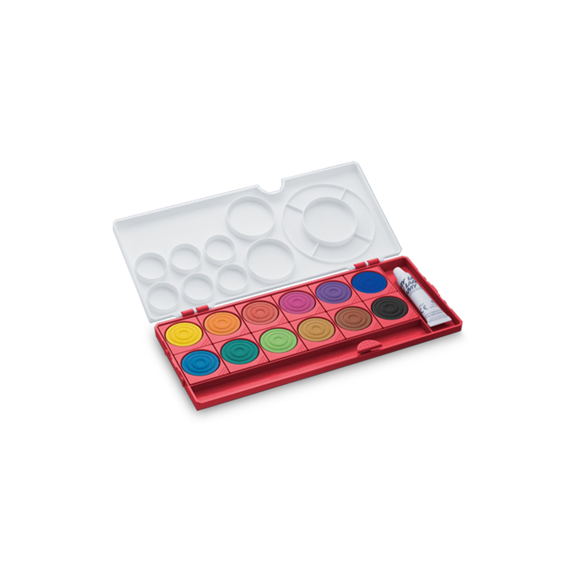 Deckfarbkasten aquaplus 12Farben rot