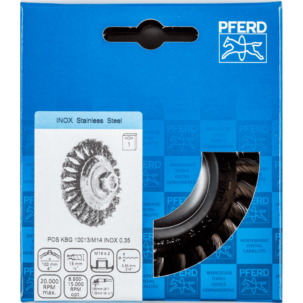 PFERD Kegelbürsten mit Gewinde POS KBG 10013/M14 INOX 0,35