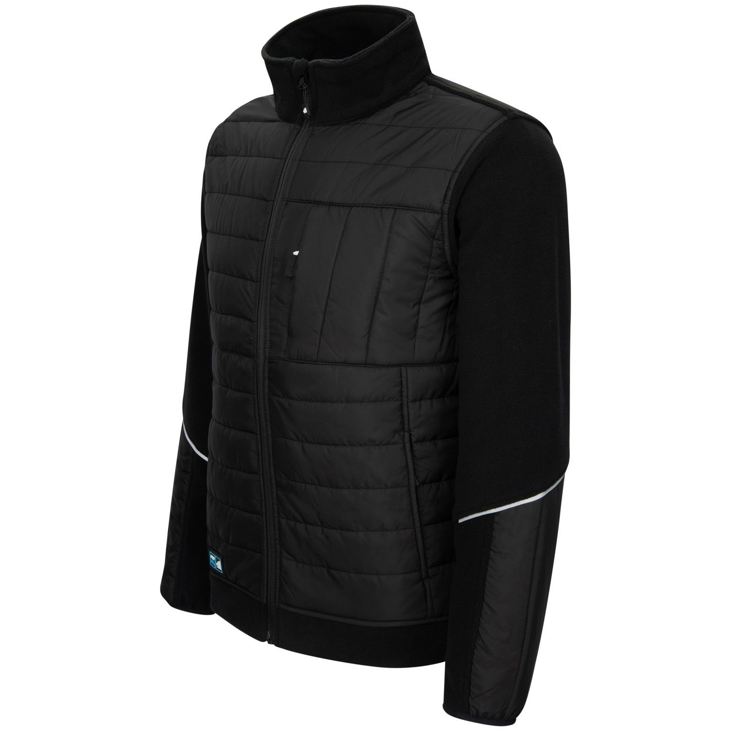 FLEECEJACKE "HYBRID" , schwarz, Gr. S