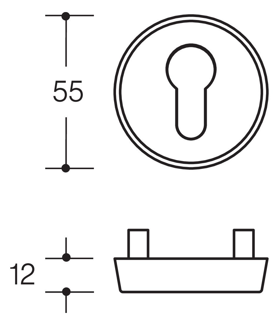 HEWI Schutzrosette ER schliff Ø55mm