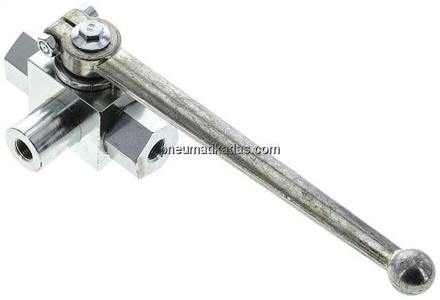 Hochdruck-3-Wege Kugelhahn, L-Bohrung, G 1/8", 0 bis 500bar