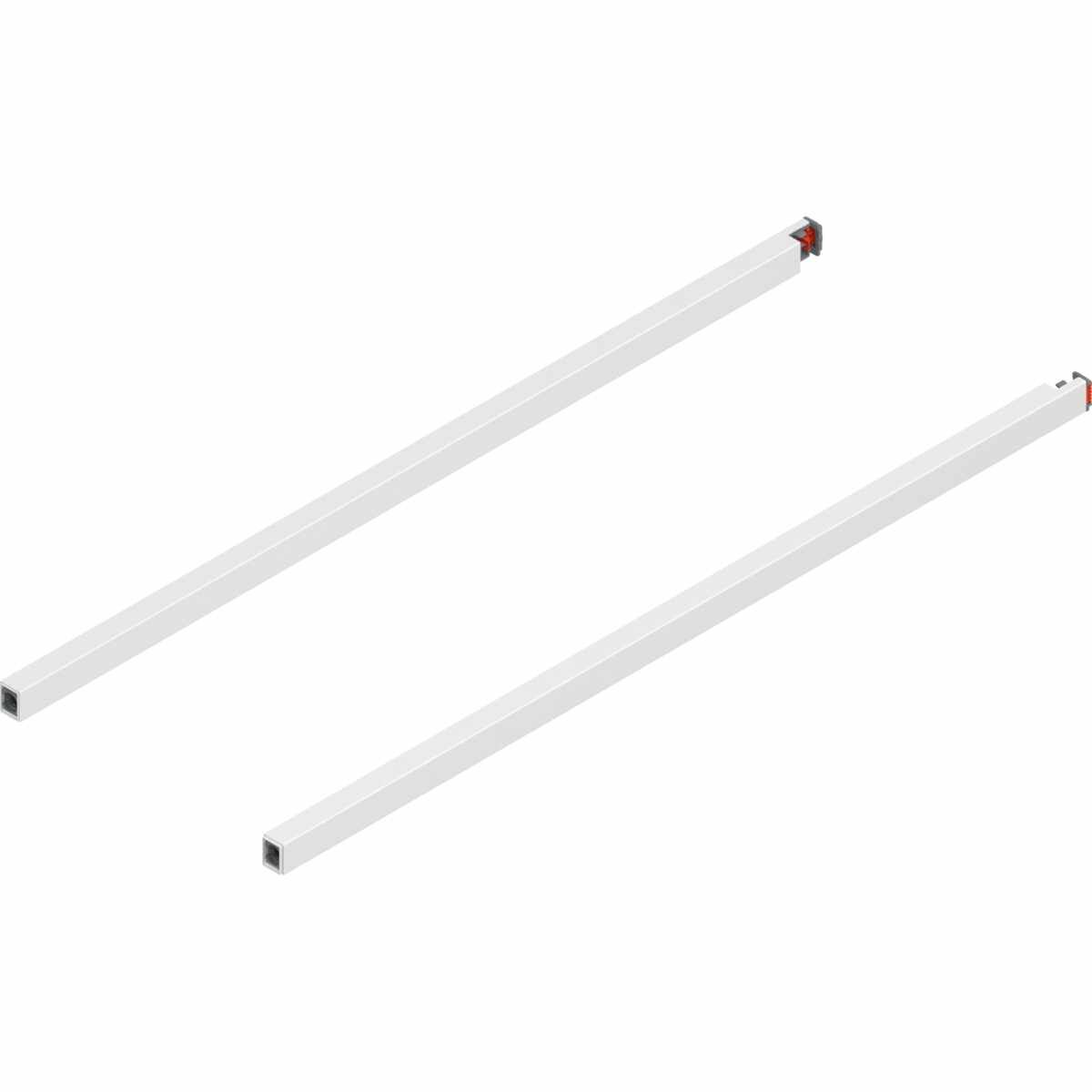 MERIVOBOX Längsreling, NL=600 mm, links/rechts, seidenweiß matt
