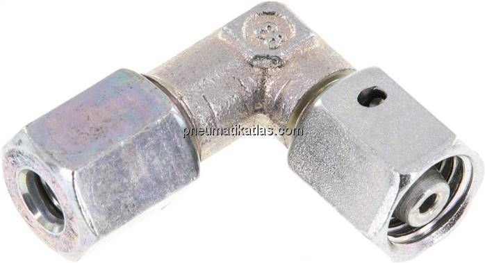 Einstellb. Winkel-Schneidringverschr. 6 L (M12x1,5), Stahl verzinkt