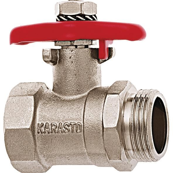 GEKA Kugelventil f. Universalwascher IG x AG G3/4 MS Ni 53mm lang