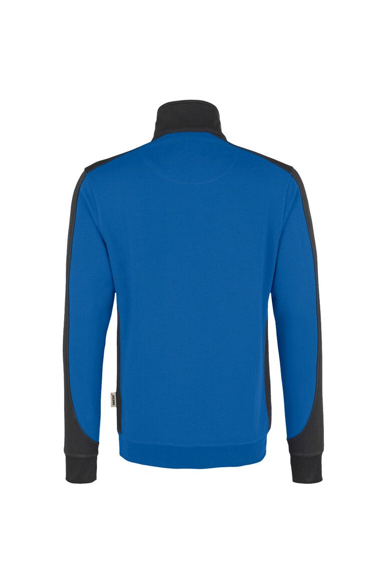 HAKRO Zip-Sweatshirt Contrast MIKRALINAR® royalblau/anthrazit, XS