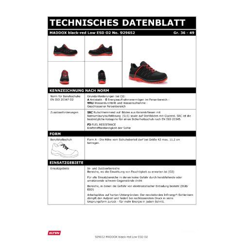 ELTEN MADDOX Berufshalbschuh O2 ESD, Schwarz, Gr. 48