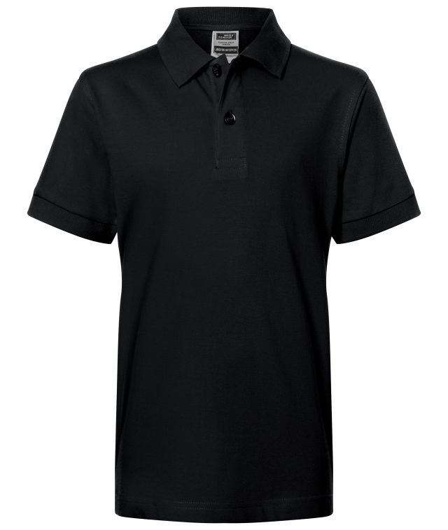 Classic Polo Junior Hochwertiges Polohemd mit Armbündchen schwarz, Gr. XL