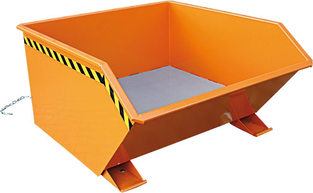 Spänekippbehälter 300 l B700xT1410xH580 mm RAL2004,Tragkraft 1000kg mit Lochblechboden