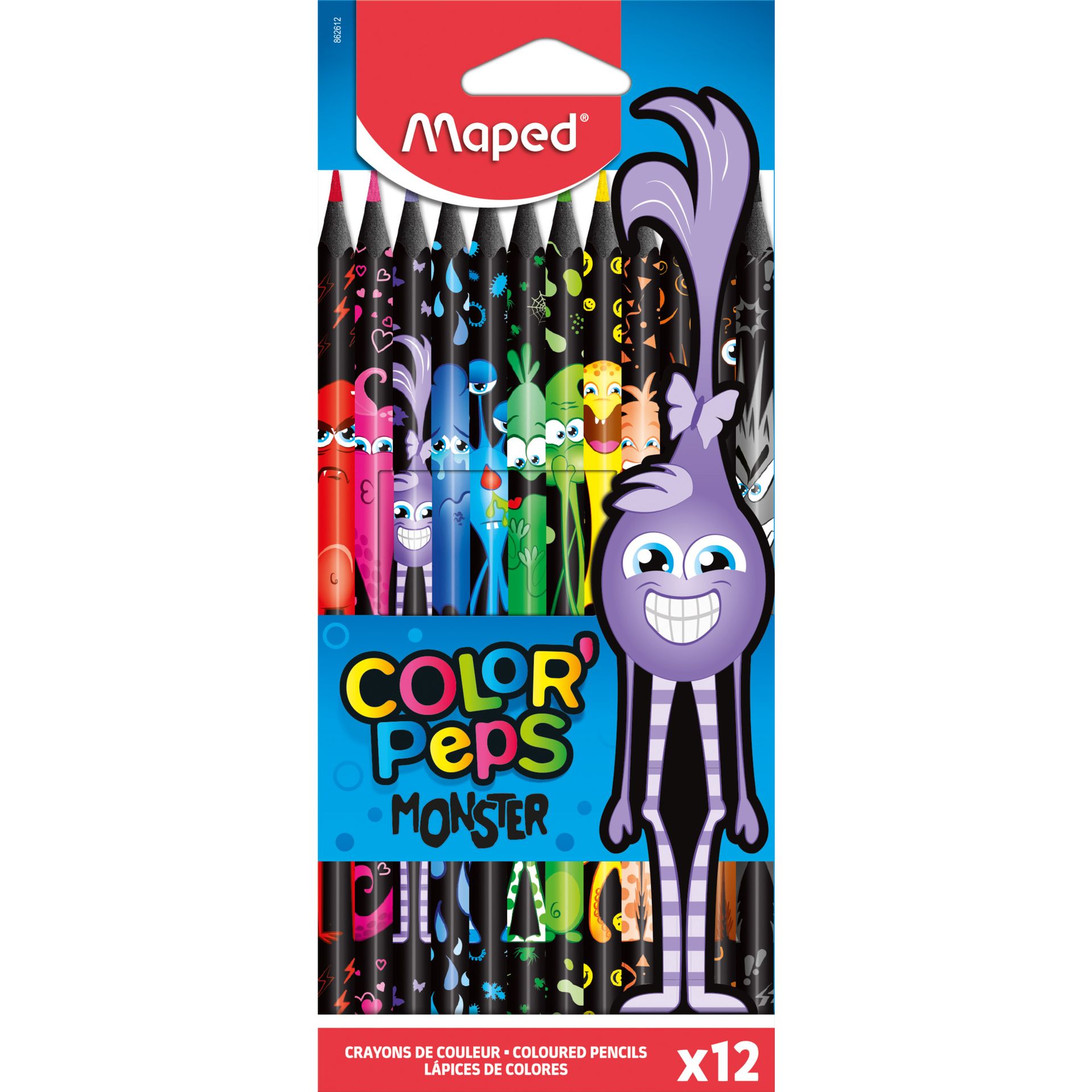 Buntstift Color Peps Black Monster sort. 12St.