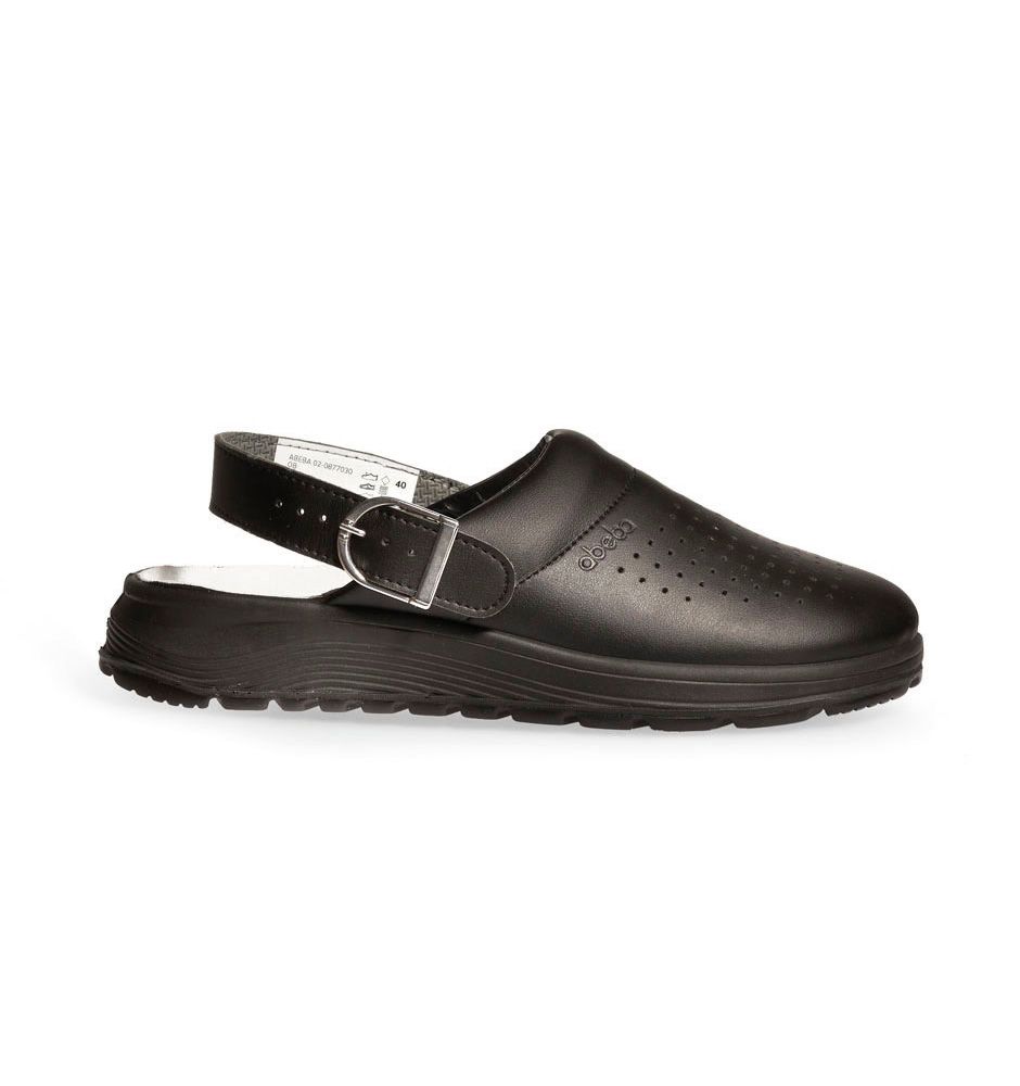 Active Clog schwarz perforiert mit Schnalle - 39