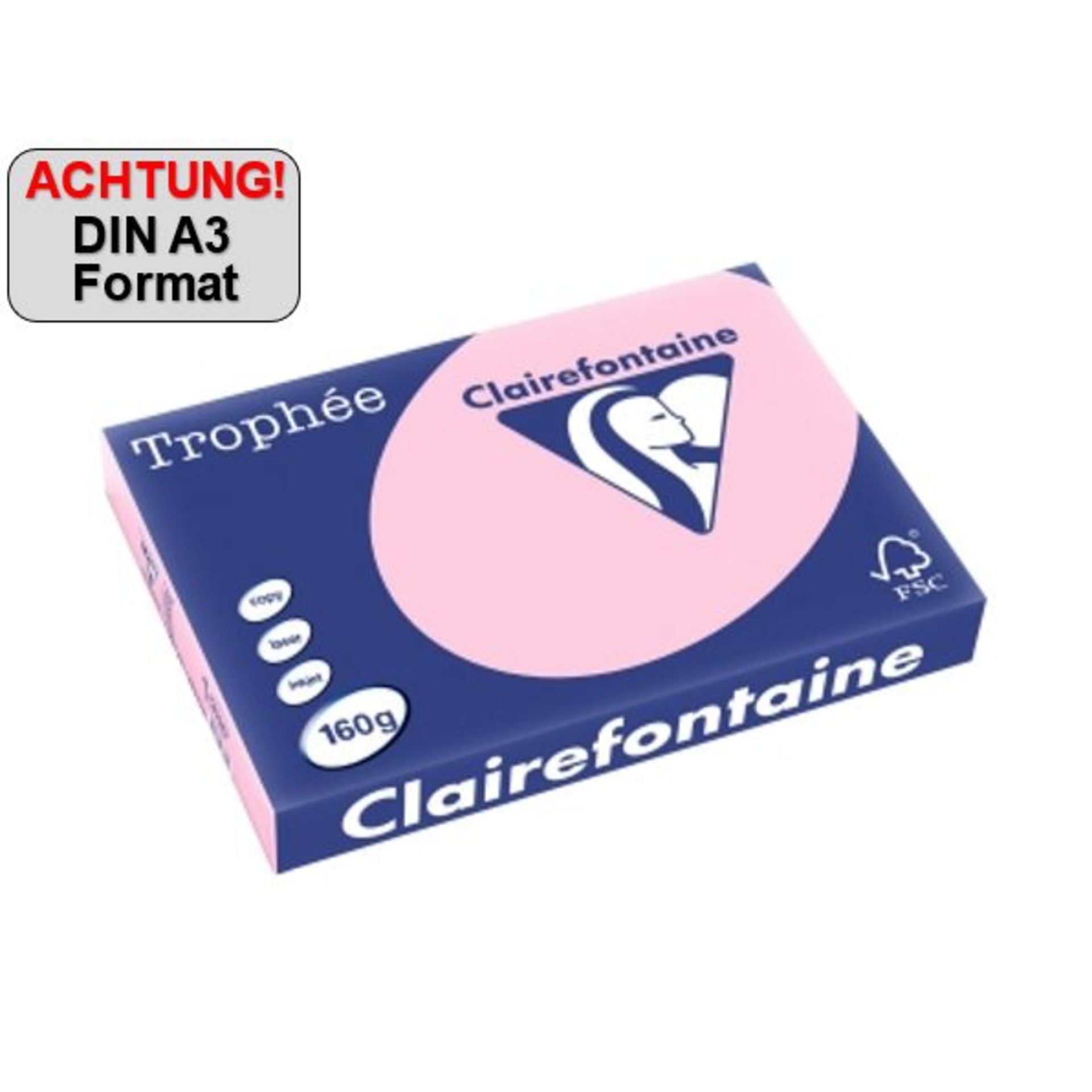 Kopierpapier A3 120g rosa 250Bl