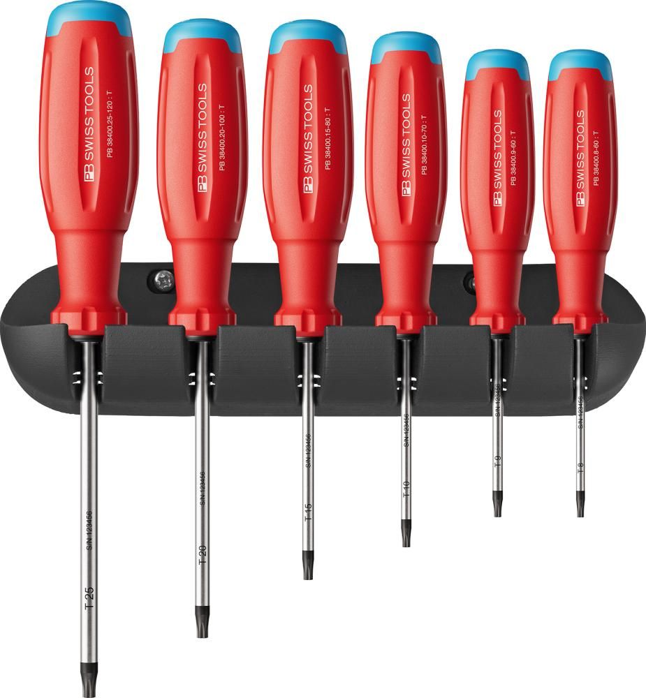 Schraubendreher-Satz 6-teilig Torx im Wandhalter SwissGrip EVO PB Swiss