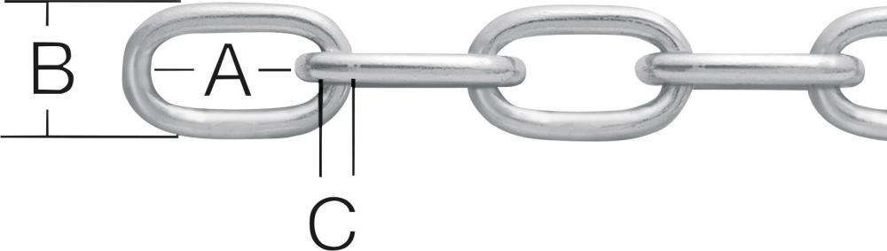 Rundstkette FormA 5mm verz. 30m