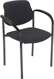 Besucherstuhl STYL 4L mit Armlehne schwarz / schwarz schwarz / schwarz