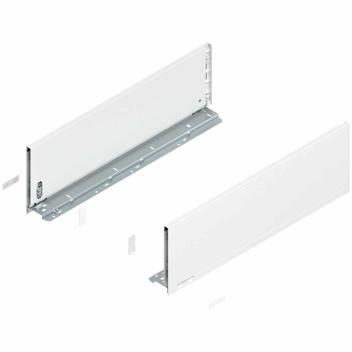 LEGRABOX Zarge, Höhe C (177 mm), NL=550 mm, links/rechts, für LEGRABOX pure, seidenweiß matt
