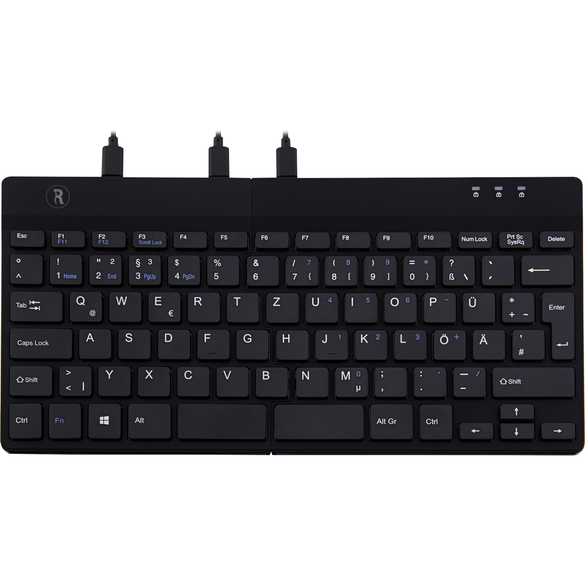 Tastatur Split Break kabel sw