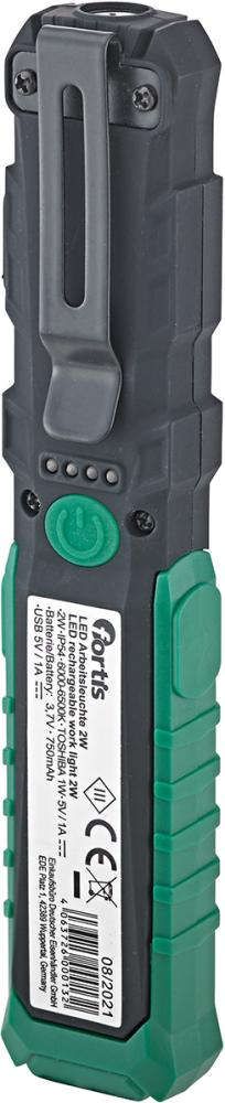 LED Akku-Handleuchte 2 Watt FORTIS