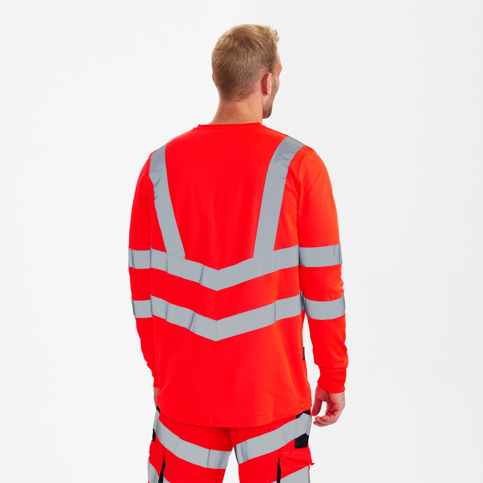 Safety Grandad langarm-Shirt Rot, Gr. 4XL