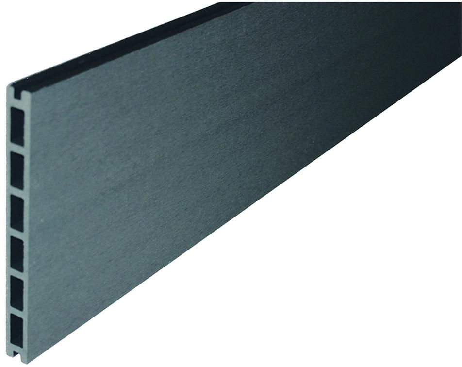 GOTLAND-Serie 20 x 200 x 1795 mm Schiefergrau Zaunlamelle WPC-Steckzaunsystem