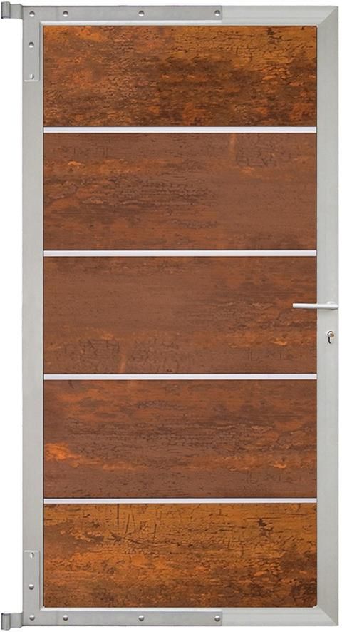 FARÖ-Tor-Komplettset 90 x 173 cm, Deko-Rost/silber