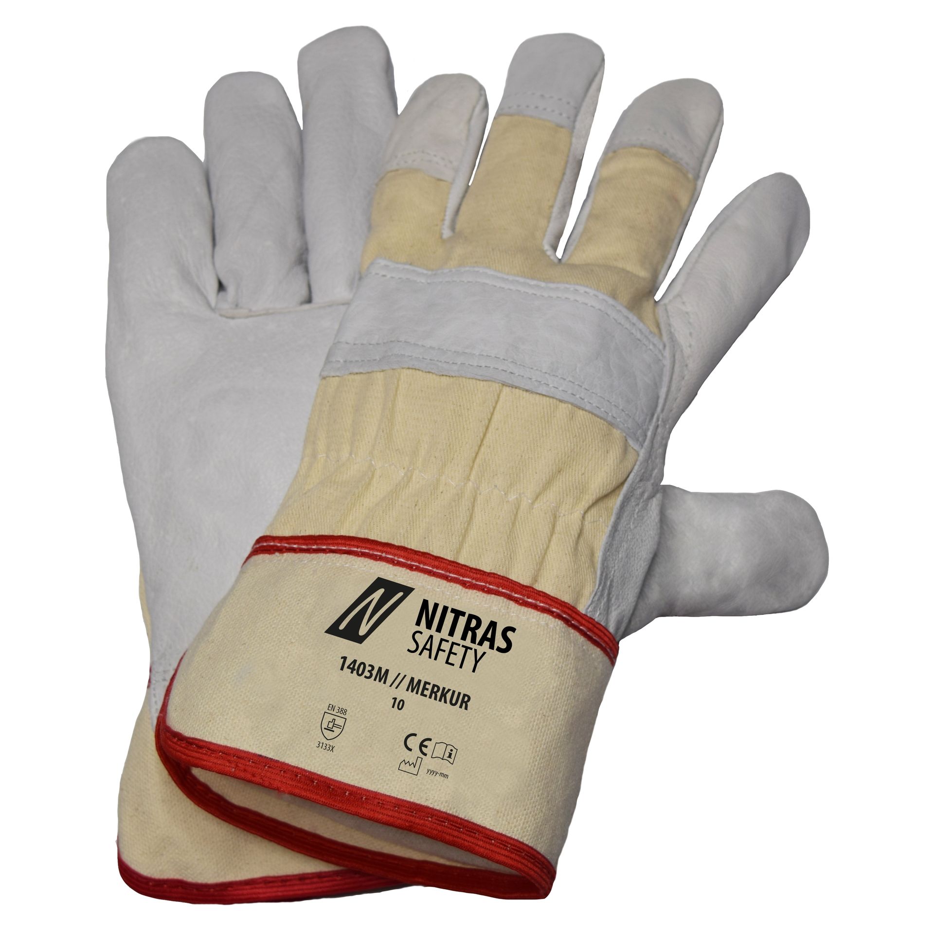 NITRAS MERKUR, Rindvolllederhandschuhe 1403M