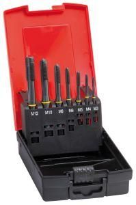 Maschinengewindebohrer- Set DIN371/376 HSSE Form B M3-12 + Kernlochbohrer FORMAT