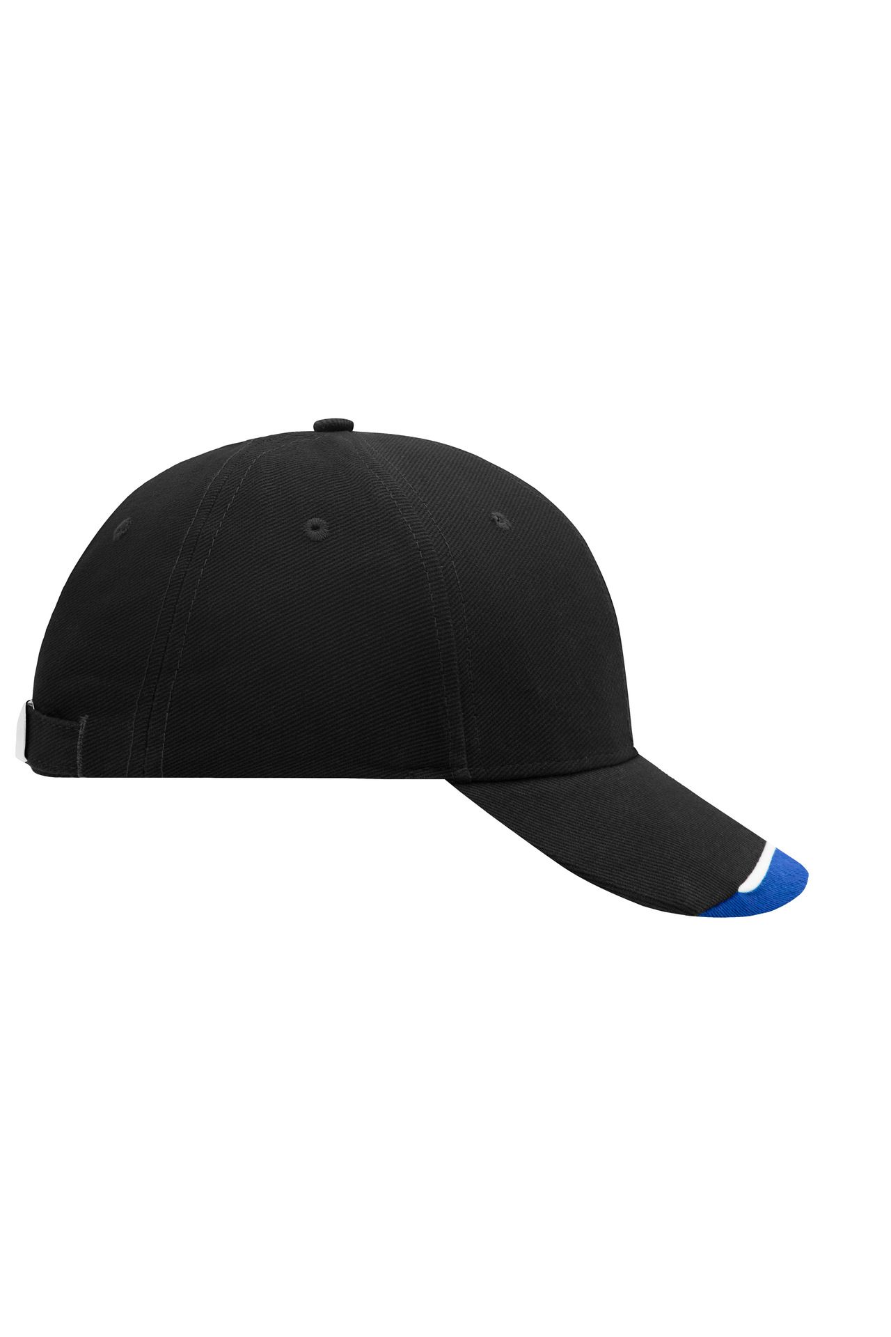 6 Panel Cap mit extravaganter, dreifarbiger Sandwich-Lösung