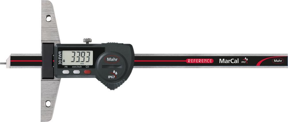 Dig.-Tiefenmessschieber 30EWR IP67 150mm mit Daten MAHR