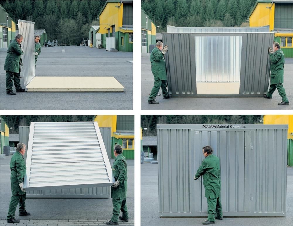 Materialcontainer MC 1400verzinkt, zerlegt, 4,00 m