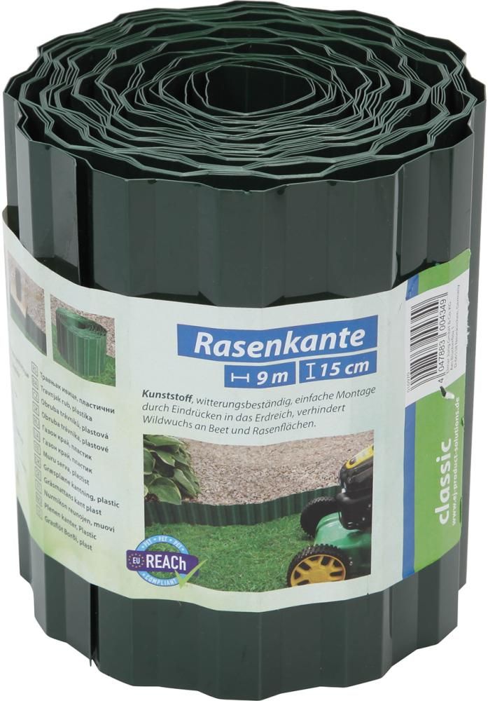 Rasenkante Kunststoff L=9m H=15cm grün classic classic