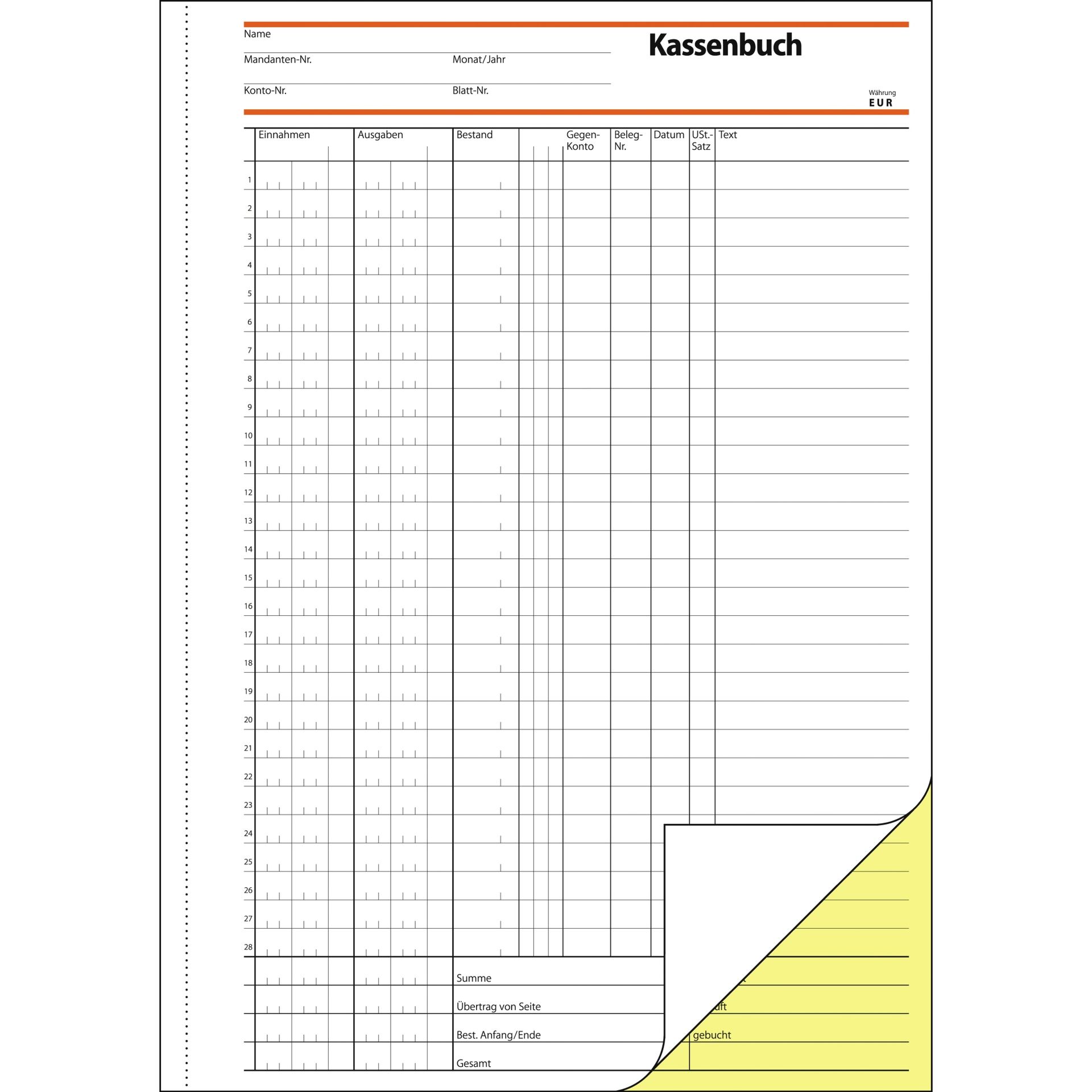 Kassenbuch A4 sd 40Bl