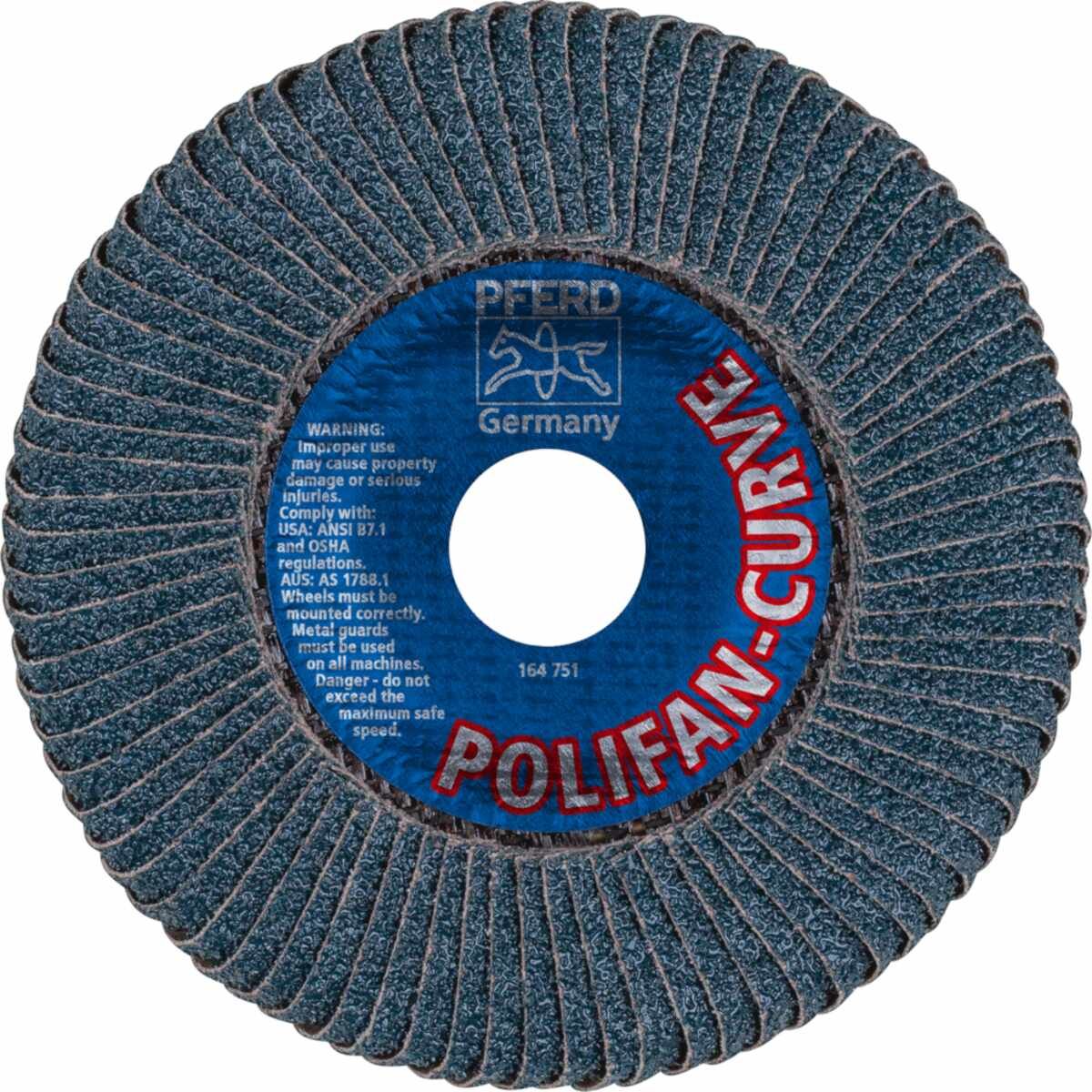 PFERD POLIFAN-Fächerscheiben PFR 125-M Z 40 SGP CURVE STEELOX