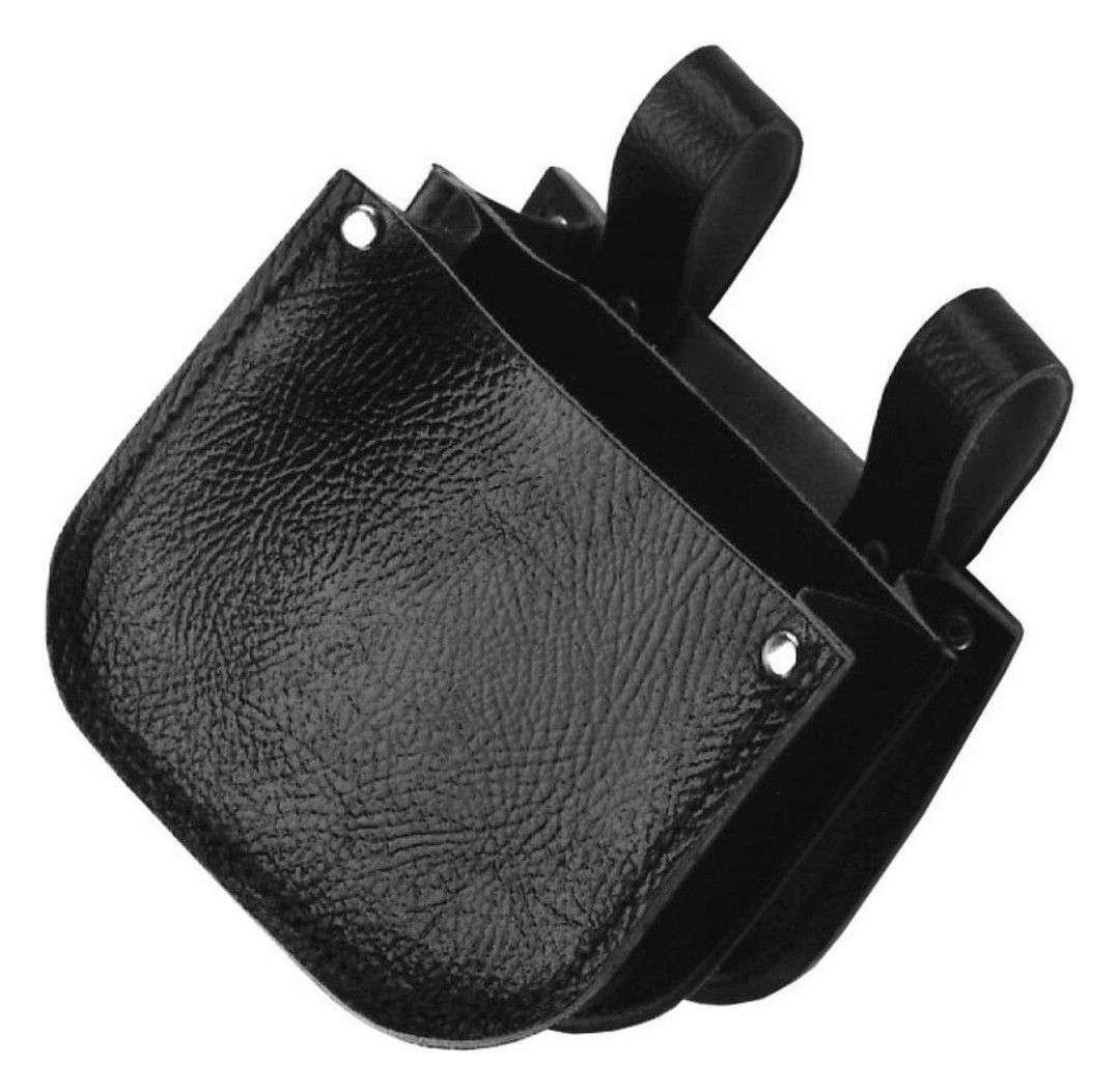 Leder-Nageltasche, schwarz