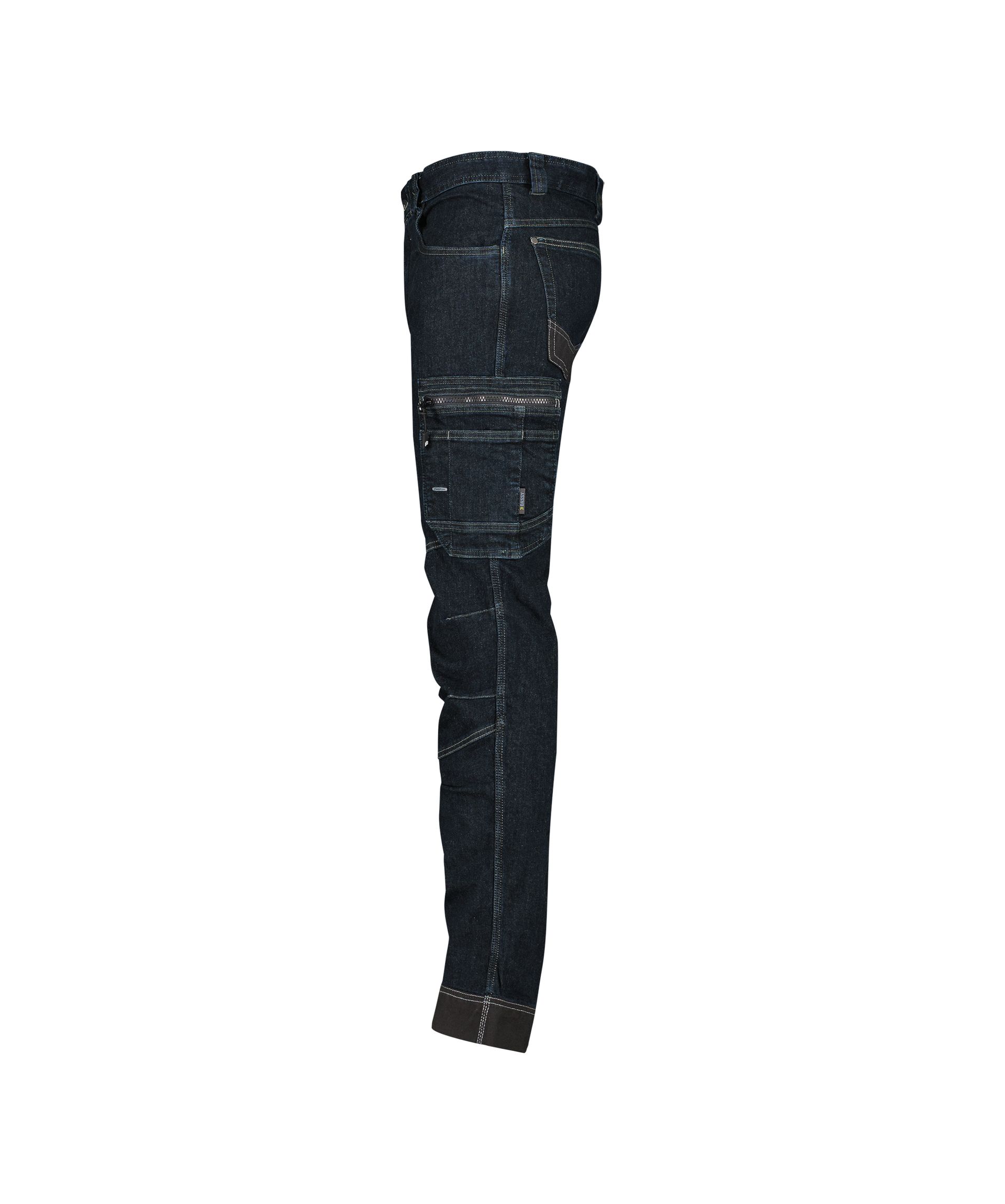 DASSY® Osaka - Stretch-Arbeitsjeans - jeansblau/schwarz, Gr. 42